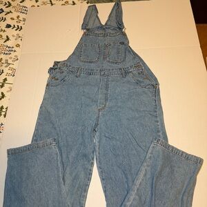 VTG Y2K women’s medium wash denim Express Blues overalls sz M